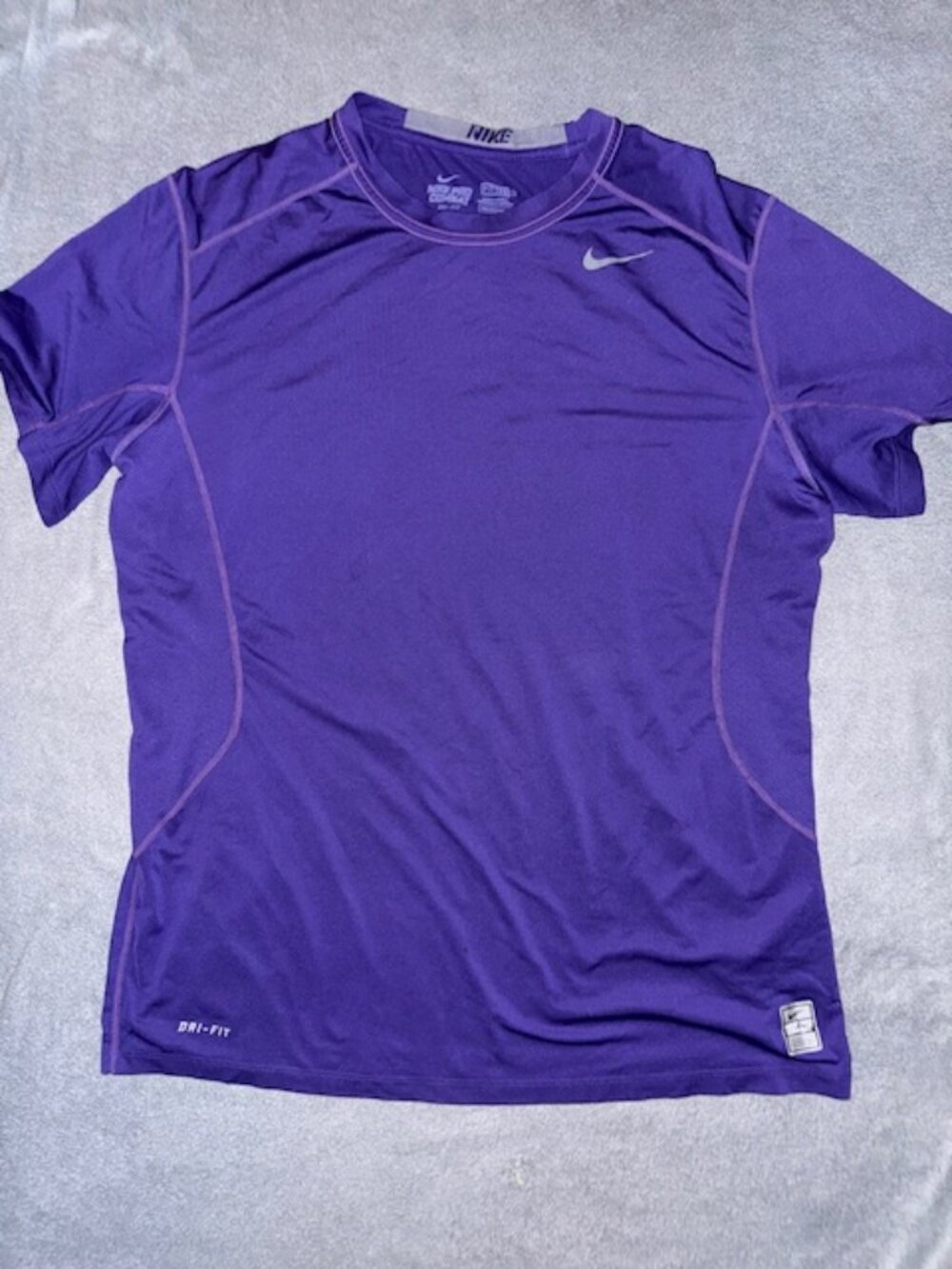 Nike Pro Combat Dri-FIT Fitted Shirt Purple XL Men’s Athletic Training Top